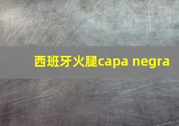 西班牙火腿capa negra